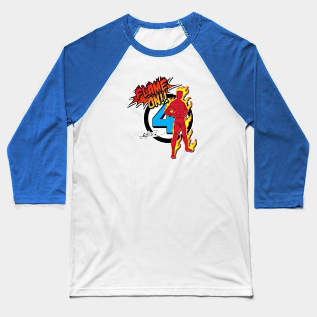 Flame On! Baseball T-Shirt by David Hurd Designs